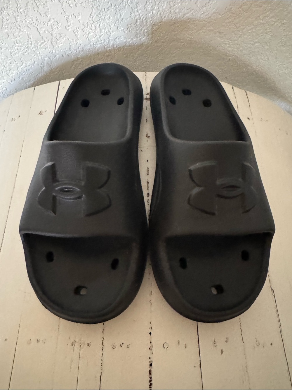 Under Armour Matte Black Comfort Slide Sandals